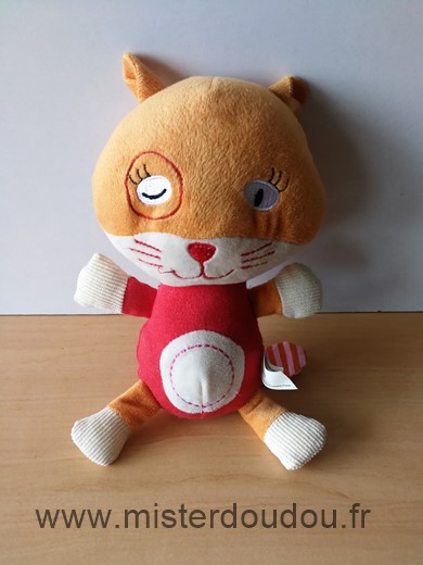 Doudou Renard Oxybul Orange rouge 