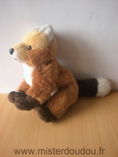 Doudou Renard 0 En peluche douce marron blanc 