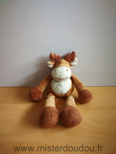 Doudou Renne Gund Marron blanc 