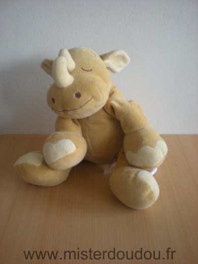 Doudou Rhinocéros Noukie s Beige 