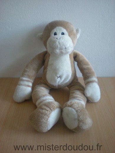 Doudou Singe Ajena Beige écru 