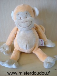 Doudou Singe Bengy Orange beige 