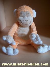 Doudou Singe Bengy Orange beige Bcf06-0872-8