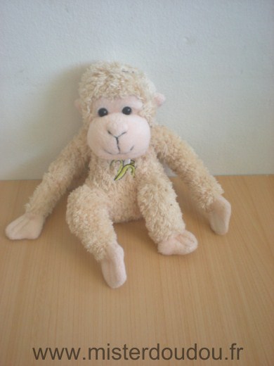 Doudou Singe Gipsy Beige motif banane La boite sonore ne fonctionne pas