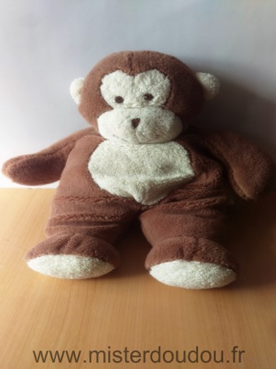 Doudou Singe Gipsy Marron blanc 