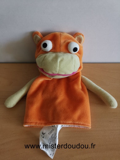 Doudou Singe Ikéa Orange jaune 