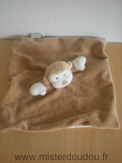 Doudou Singe My natural Marron blanc 