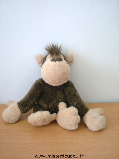 Doudou Singe Nici Marron 