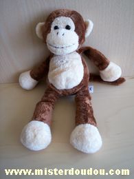 Doudou Singe Total Marron écru Nicotoy