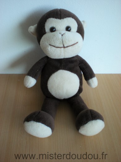 Doudou Singe - marque non connue - Marron ecru 