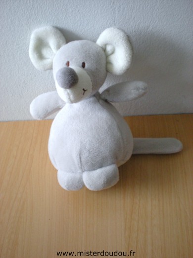 Doudou Souris 0 Grise jaune Pas d'étiquette