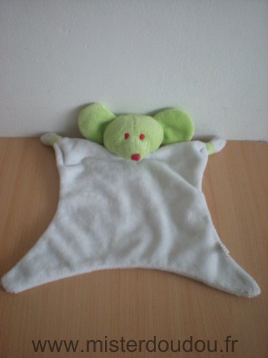 Doudou Souris 0 Vert blanc marque caesars diffusion 