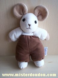 Doudou Souris Ajena Marron écru 