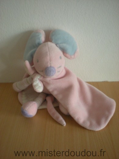 Doudou Souris Ajena Rose cape rose super doudou 