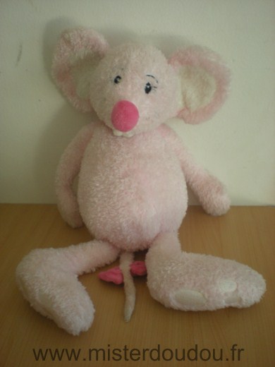 Doudou Souris Anna club plush Rose 