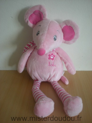 Doudou Souris Arthur et lola Rose 