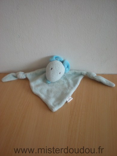 Doudou Souris Auchan Bleu en tissus éponge 