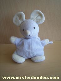 Doudou Souris Baby sun Mauve jaune clairs 