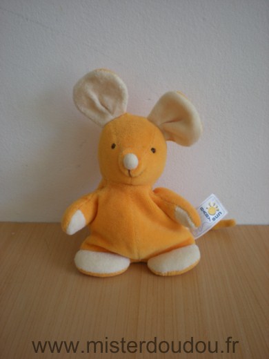 Doudou Souris Baby sun Orange 