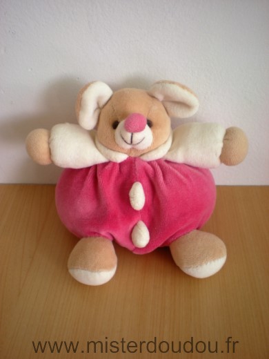 Doudou Souris Baby sun Rose ecru 