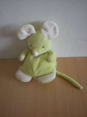 Doudou Souris Baby sun Vert 