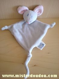 Doudou Souris Babygro Bleu rose 