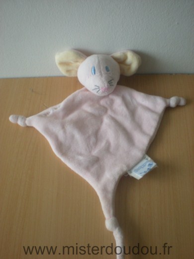 Doudou Souris Babygro Rose 