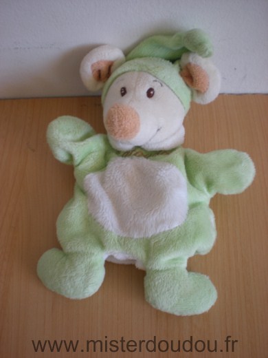 Doudou Souris Cmp Blanc vert natoudou 