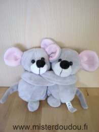 Doudou Souris Cmp Gris rose 