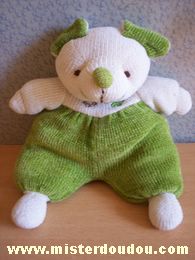 Doudou Souris Cp international Blanc vert 