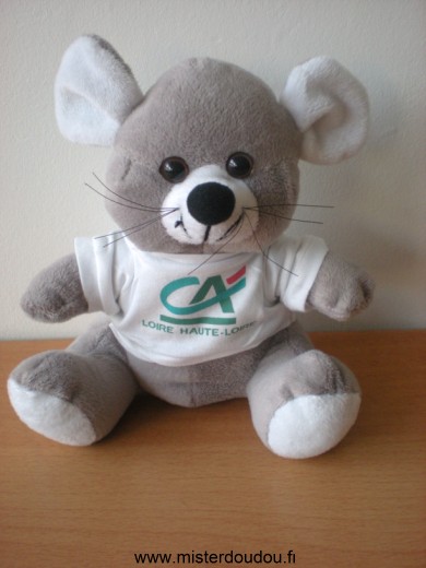 Doudou Souris Credit agricole Gris tshirt blanc ca loire haute loire 