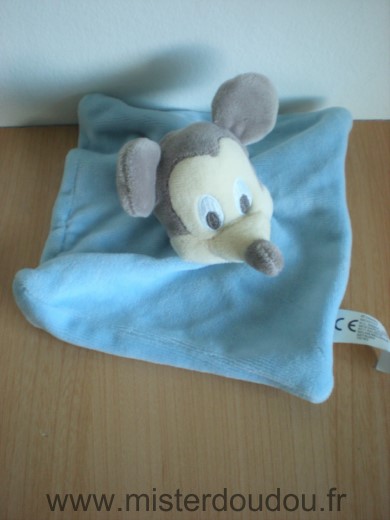 Doudou Souris Disney Mickey bleu 