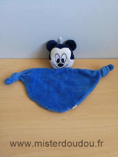 Doudou Souris Disney Mickey bleu 