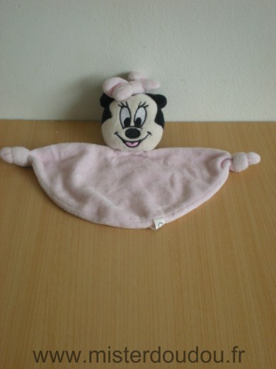 Doudou Souris Disney Minnie rose 