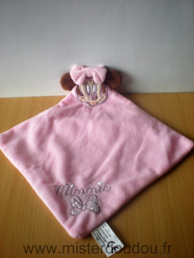 Doudou Souris Disney Minnie rose noeud 