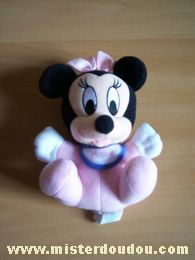 Doudou Souris Disney Rose 