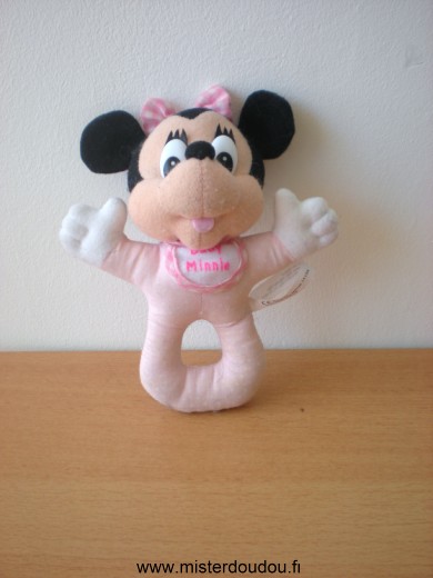 Doudou Souris Disney Rose 