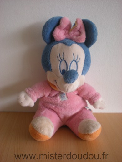 Doudou Souris Disney Rose bleue 