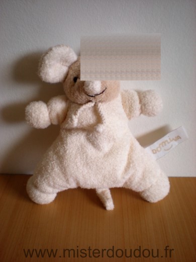 Doudou Souris Domiva Ecru beige 