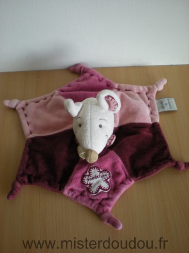 Doudou Souris Doudou et compagnie Framboisine rose mauve violet 