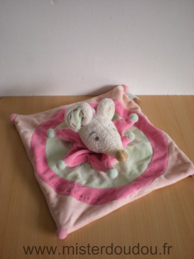 Peluche musicale souris rose - Doudou et compagnie