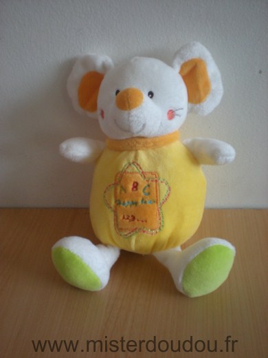 Doudou Souris Gifi Jaune blanc vert 