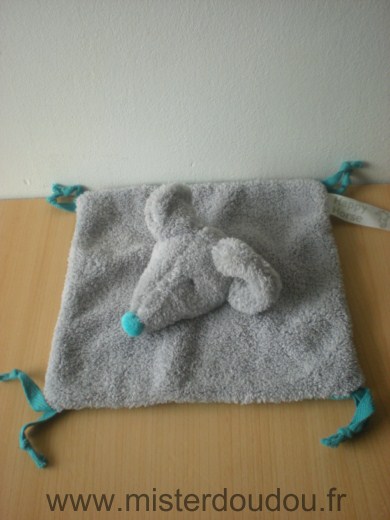 Doudou Souris Happy horse Gris bleu 