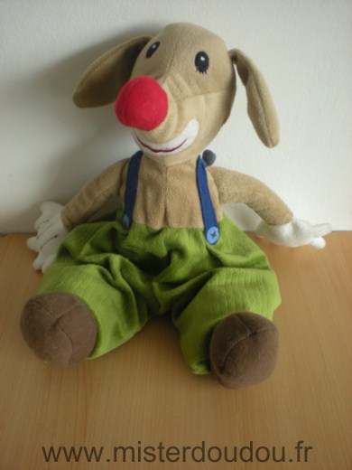 Doudou Souris Ikéa Clown nez rouge pentalon vert 