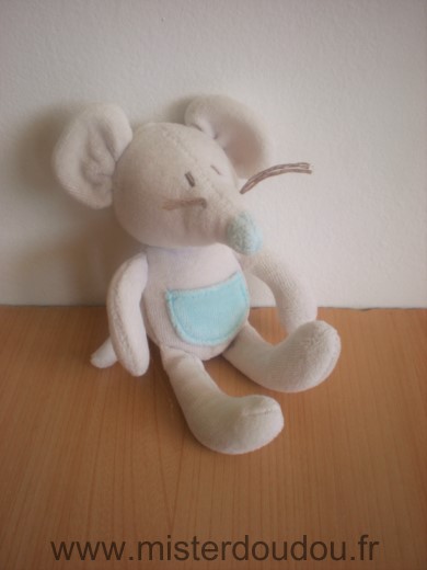 Doudou Souris Jacadi Gris bleu 