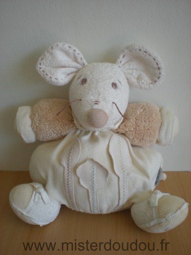 Doudou Souris Kaloo Patapouf pure arbres ecru beige 