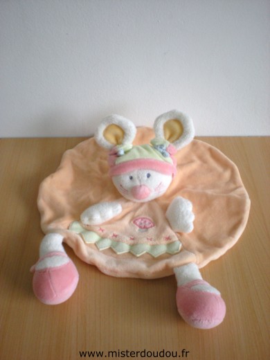 Doudou Souris Kiabi baby Jaune rose vert 