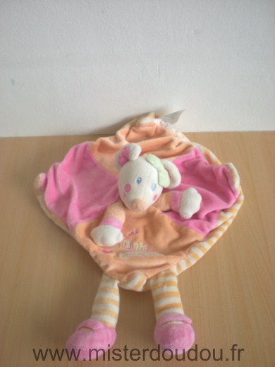 Doudou Souris Kiabi baby Rose orange 