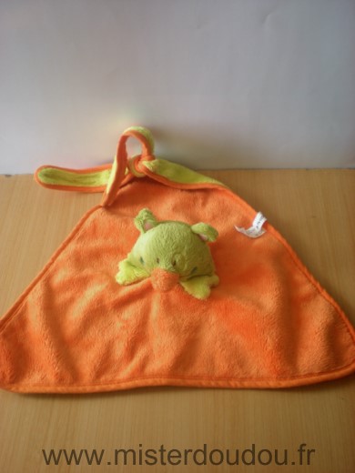 Doudou Souris Kikou Orange vert 