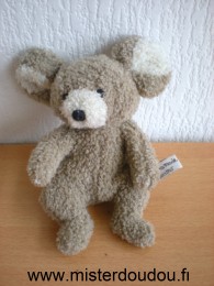 Doudou Souris Les petites marie Marron blanc 